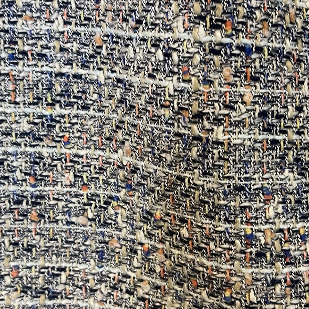 J. Crew Womens Multicolor Tweed Fringed Raw Hem Mini Skirt SIze 10 Back Zip - Picture 9 of 11